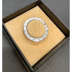 Authentic BVLGARI BVLGARI Silver 925 Key Ring Necklace Top Charm BULGARI